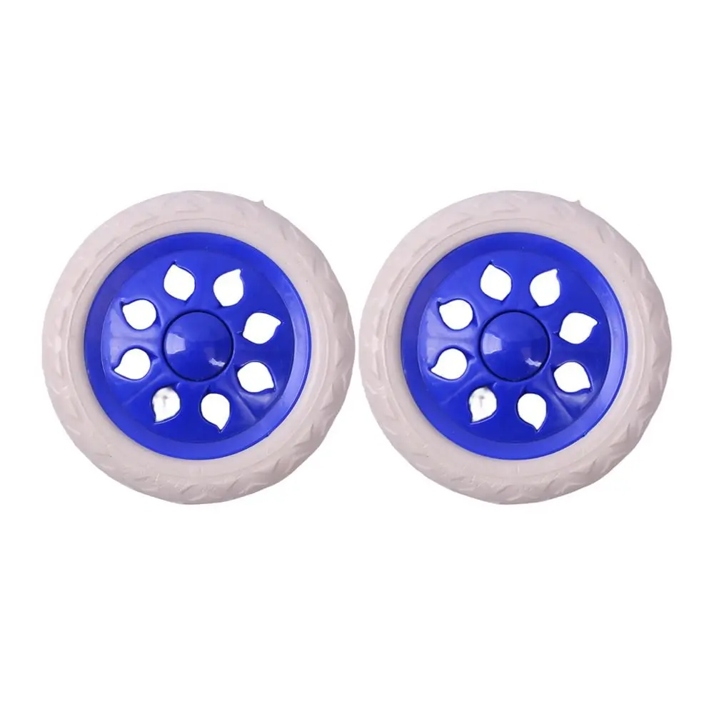 2Pcs Fashion EVA Shopping Cart Wheels Flexible Replacement Travelling Trolley Caster Anti Slip 6.3Inch Tire Wheel