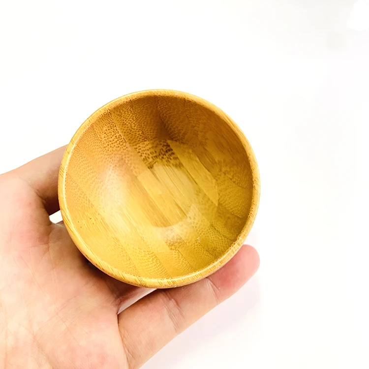 1Pcs Beauty Salon Face Skin Care Eco- Friendly Bamboo Wooden Bowl Mini Cosmetic DIY Facial Mask SPA Mixing Bowls Makeup Containe