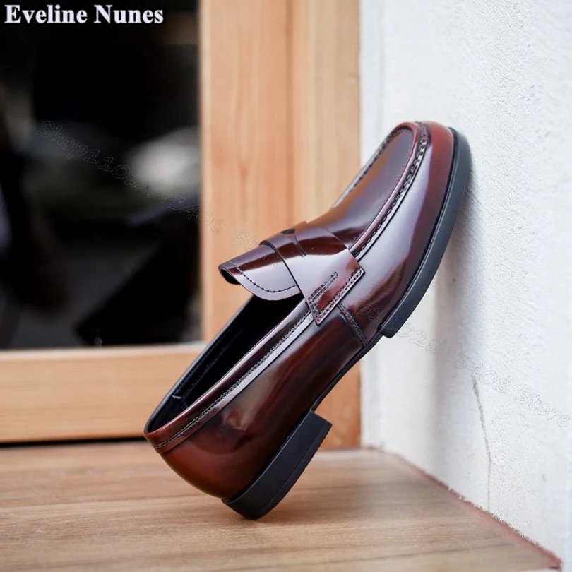 Crimson Sewing Soft Leather Loafers Slip on for Office Round Toe Comfortable Party Dress Men Shoes Size 38~46 Zapatillas Mujer