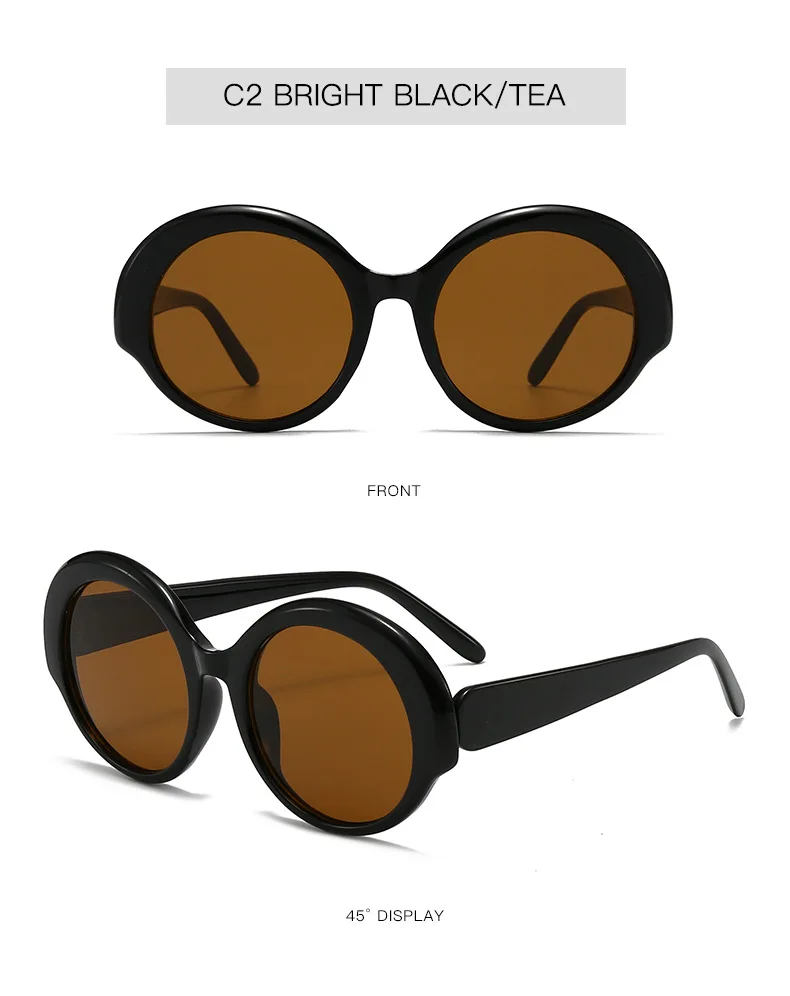Runde Sonnenbrillen für Damen und Herren, Retro Kreisförmige Sonnenbrillen, Vintage Mode Damen Sonnenbrillen, PC-Rahmen Herren Brillen ﻿ – Detail 7