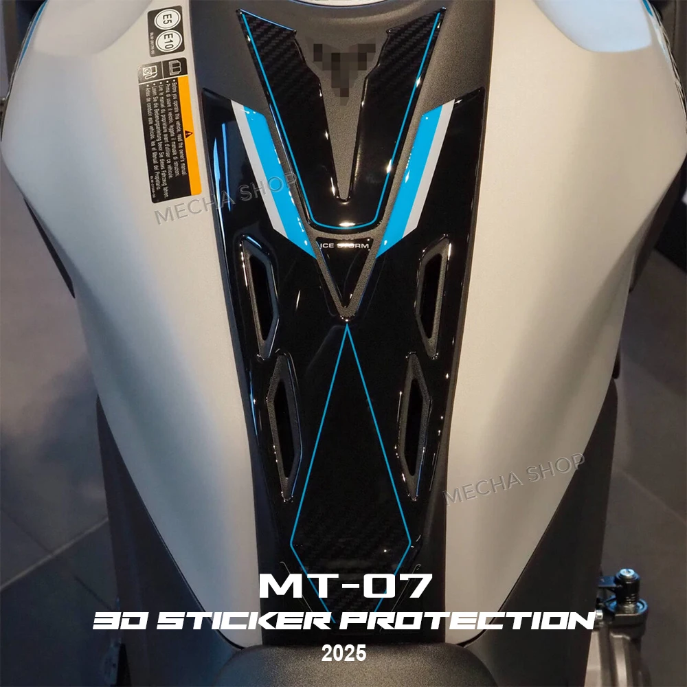 

3D Resin Tank Pad Sticker Motorcycle Fuel Tank Protection Decal For MT 07 MT07 MT-07 Ice Storm 2025-