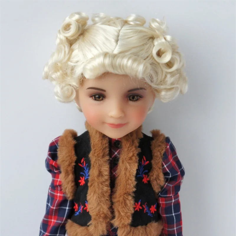 JD048 Classical Twins Mini Pony Curly Synthetic Mohair BJD Wig OB11 1/12 1/8 1/6 1/4 1/3 Full Sizes Doll Accessories