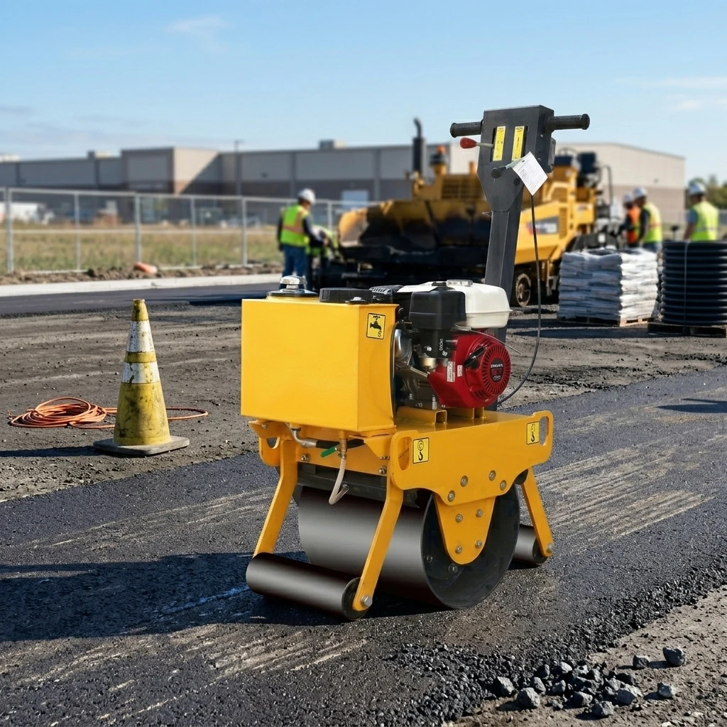 Hand-pushed single-wheel roller, hand-pushed small light high-pressure strength roller
