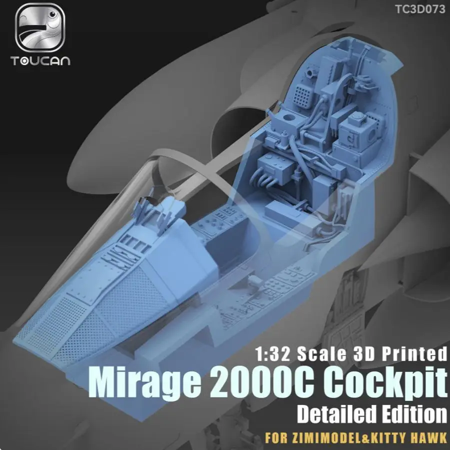TOUCAN TC3D073 1/35 3D Printed Mirage 2000C Cockpit Detailed Edition