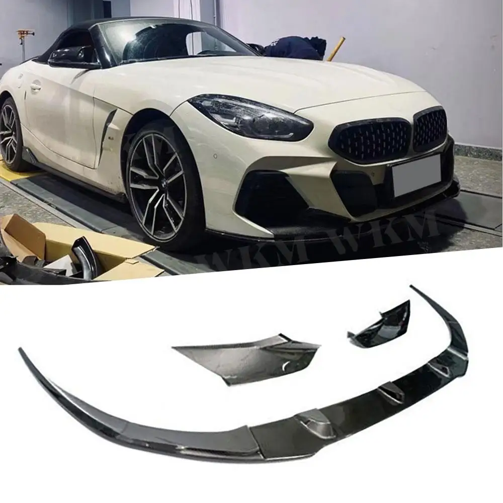 

3PCS/Set Front Bumper Lip With Splitters for BMW Z4 G29 M Sport 2019 2020 2021 Carbon Fiber Front Bumper Splitters