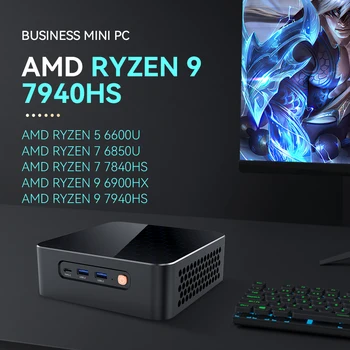 Kantoor Mini Pc Amd Ryzen 9 7940hs 7840hs Ddr 5 M.2 Nvme Ssd Pice 4.0 8K Typc-C Thunderbolt3 Win11 Wifi6