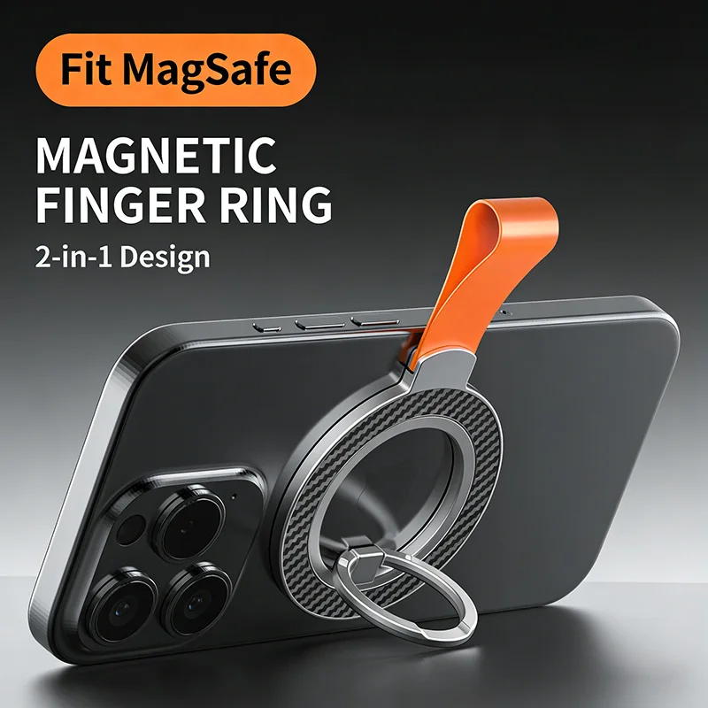 

Cell Phone Ring Holder Stand Finger Grip Degree Rotation Mone Holder For Magsafe IPhone 17 16 15 14 13 12 Pro Max