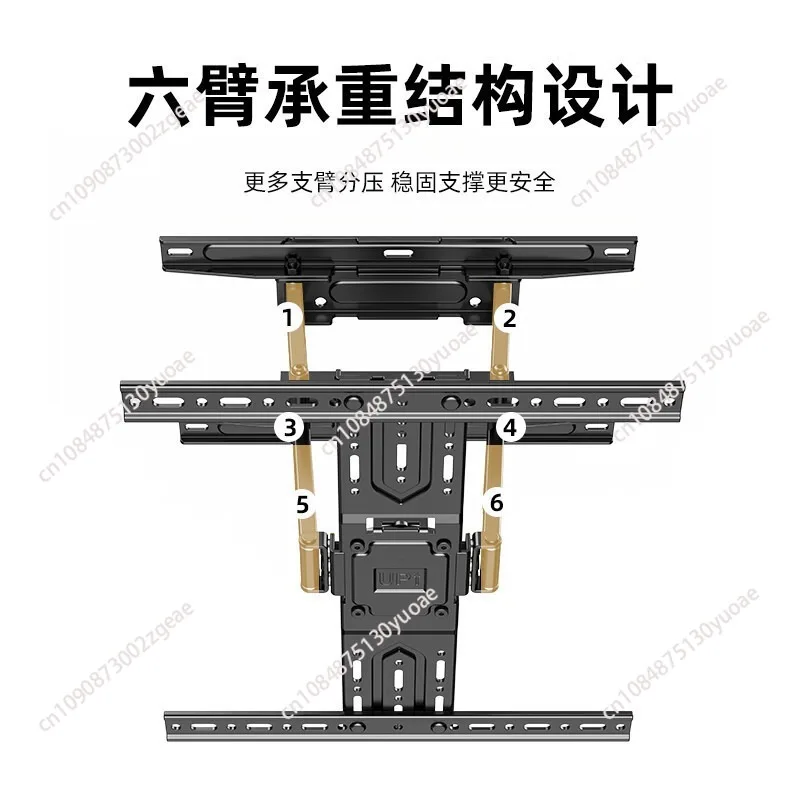 Retractable LCD bracket, TV wall hanging, inclined rotating wall frame, adjustable bracket bracket