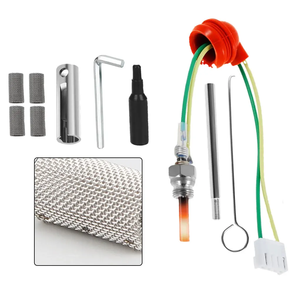 Car Heater Repair Kit Auxiliary Heater Diesel Repair Kit 9pcs 12V For 2/3/5/8kW Silicon Nitride Plastic Car Accessories Tools
