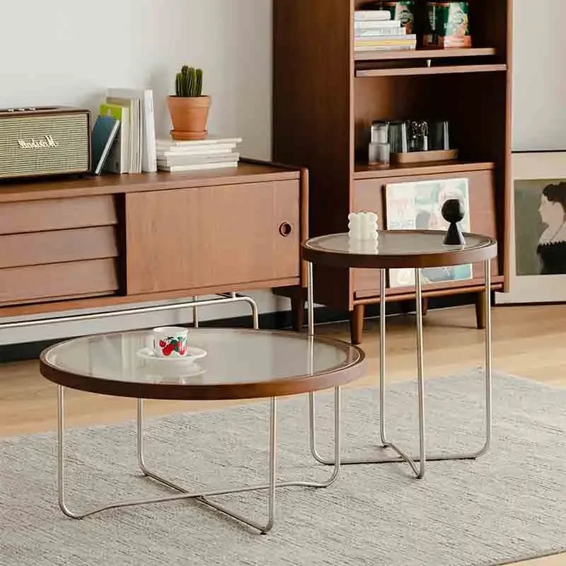 Center Tables Round Set Modern Table Coffee Coffe Designer Rooms Centerpiece Home Simple Side for Living Room Mesas Furnitures