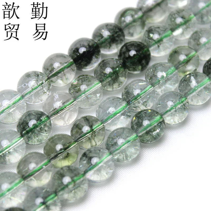 Green water plant crack popping crystal beads DIY bracelet accessories, burst beads loose beads wholesale work in progress