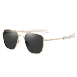 Retro Pilot Polarized Sunglasses Men 2026 Metal Frame Design Driving Sun Glasses Anti-Glare Lens Sunglass Women zonnebril heren