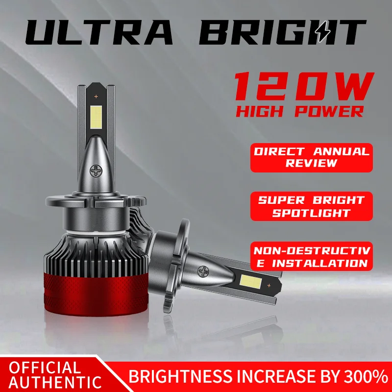 

LED Car Headlight High Power 120W 12000LM H1 H3 H4 H7 H8 H9 H11 9005 HB3 9006 HB4 9012 HIR2 Led Headlights Bulb For Auto 12V 24V