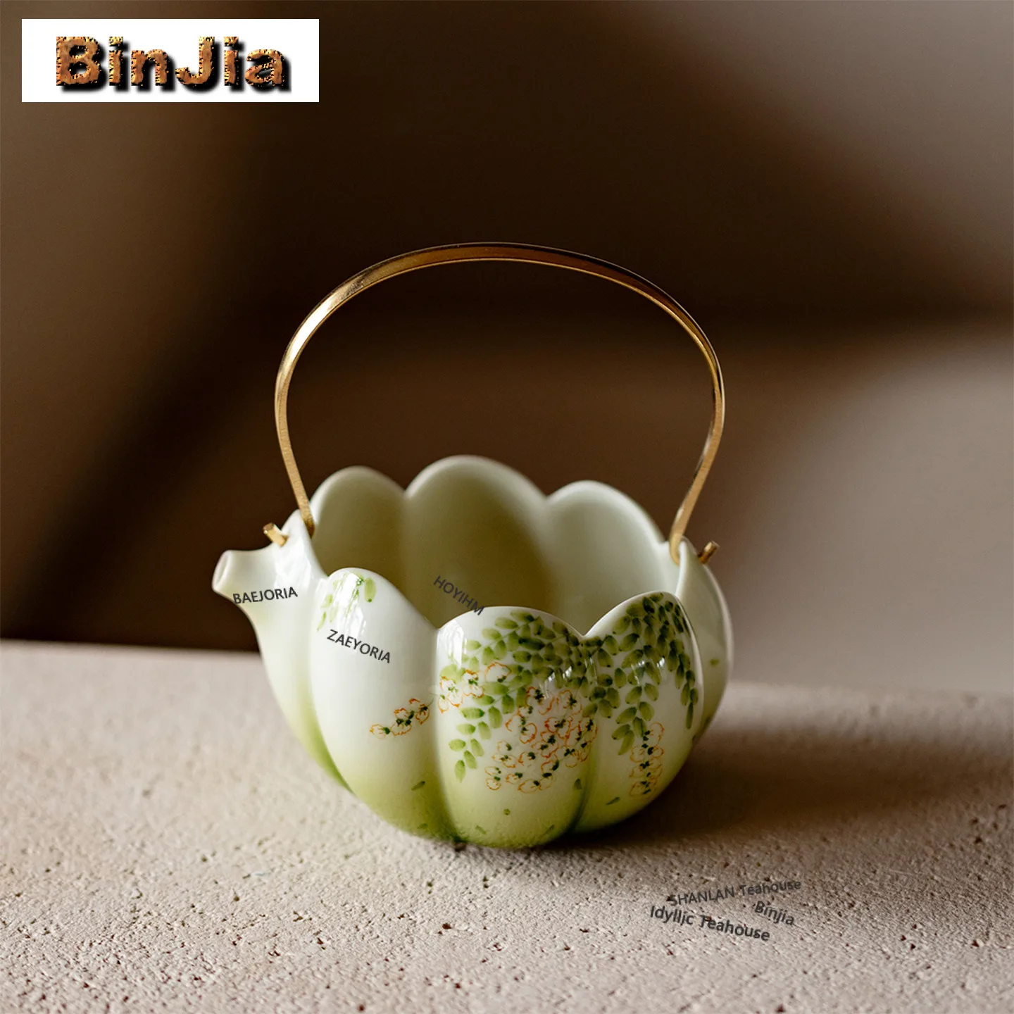 180ml Pastel Wisteria Flowers Tea Pitcher Pour Tea Serving Cup Cha Hai Dispenser Justice Cup White Tea Fair Mug Cafes Supplies