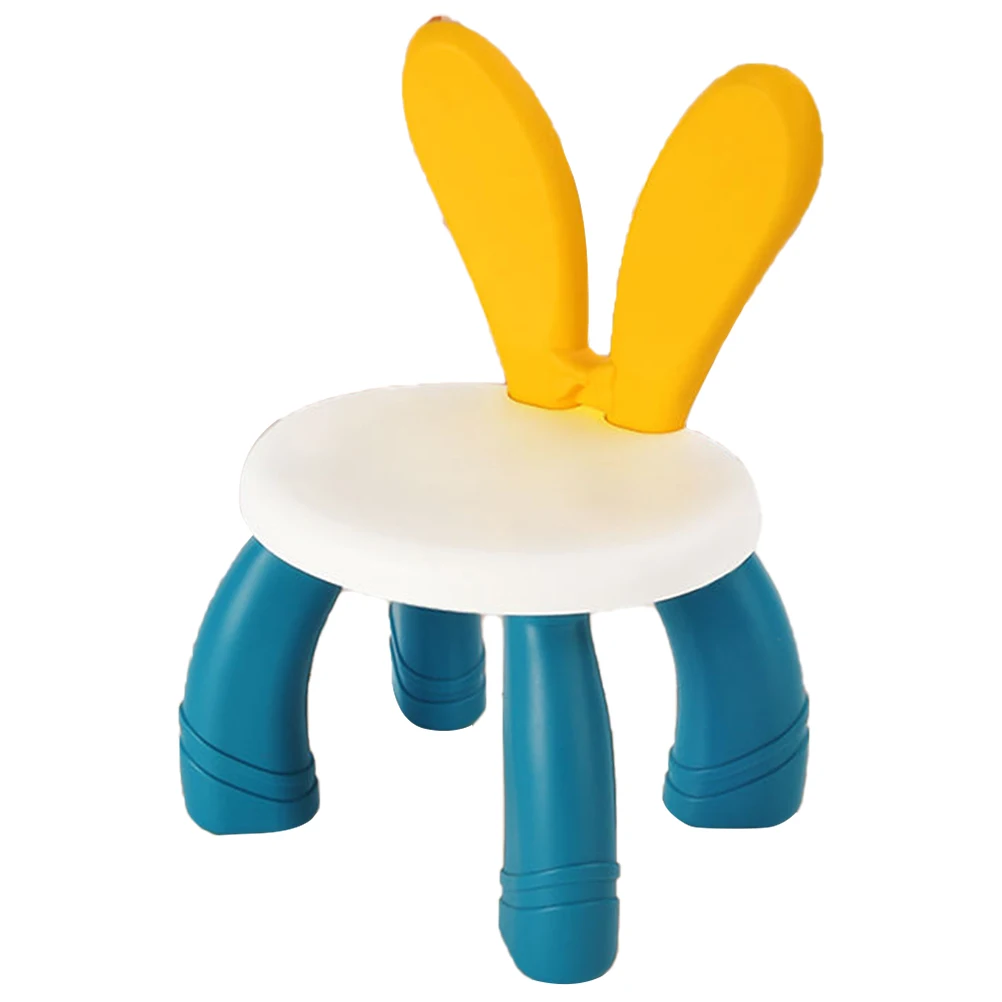 Rabbit Ears Stool Kids Bench Plastic Chair Cartoon Anti Skid Home Use Lightweight Children Footstool Kids Chairs Table