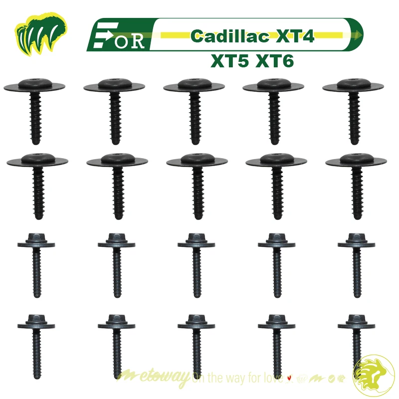 

20pcs Screws For Cadillac XT4 XT5 XT6 Headlight Screws Bumper Panel Lining Mudguard Screws Fixing Bolts