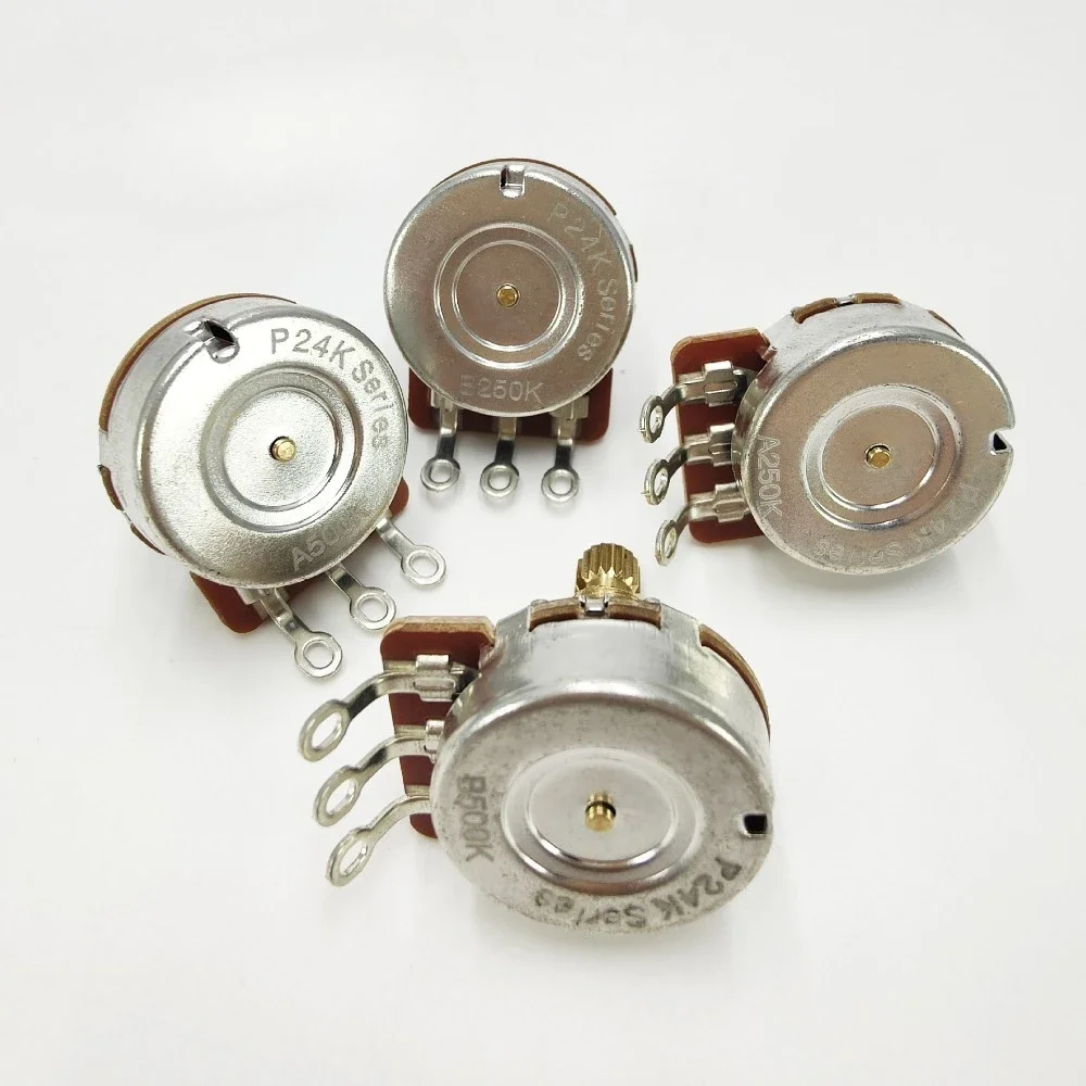 Direct Replacement CTS Pot for Guitar/Audio, Full Brass Long-Shaft 250K 500K Pot, Upgrade Potentiometer