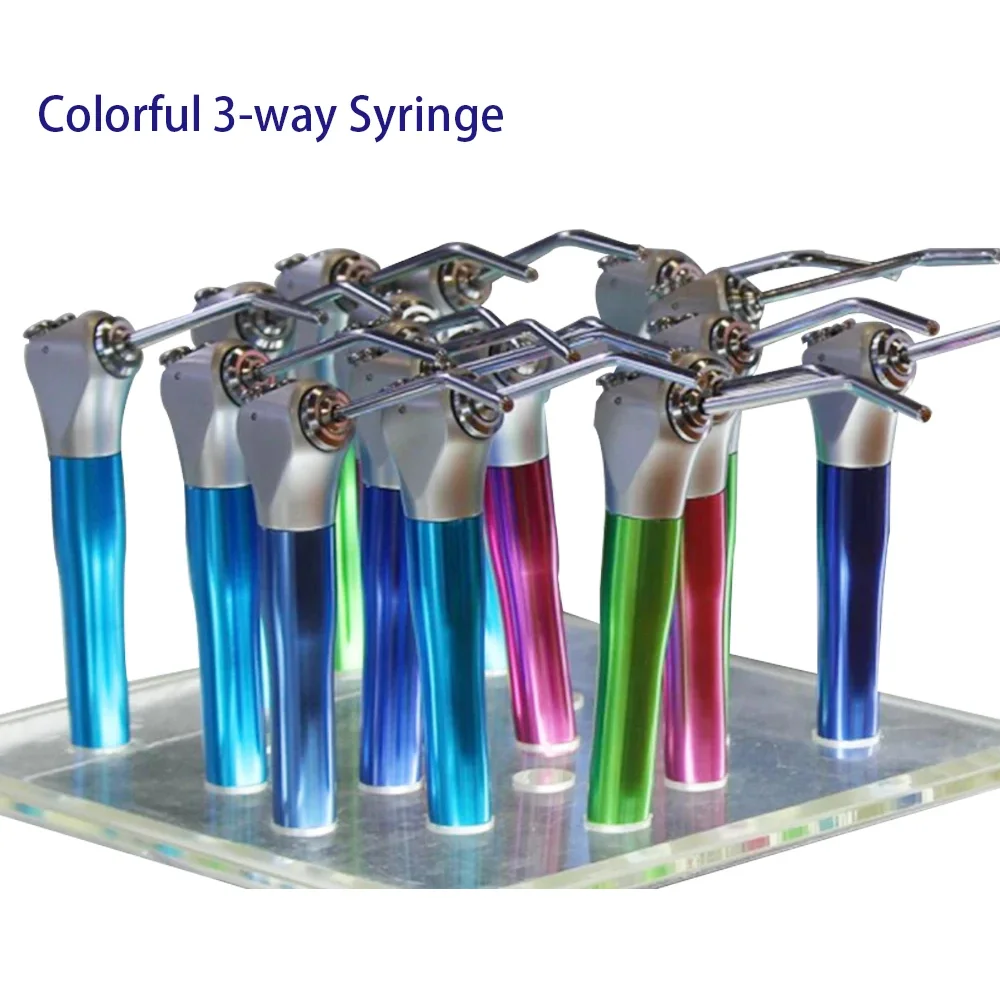 1Pc Dental Colorful Syringe  3-Way Air Water Spray Dentist Unit Instruments Triple Syringe Dental Tool Dental Chair Supply Dent