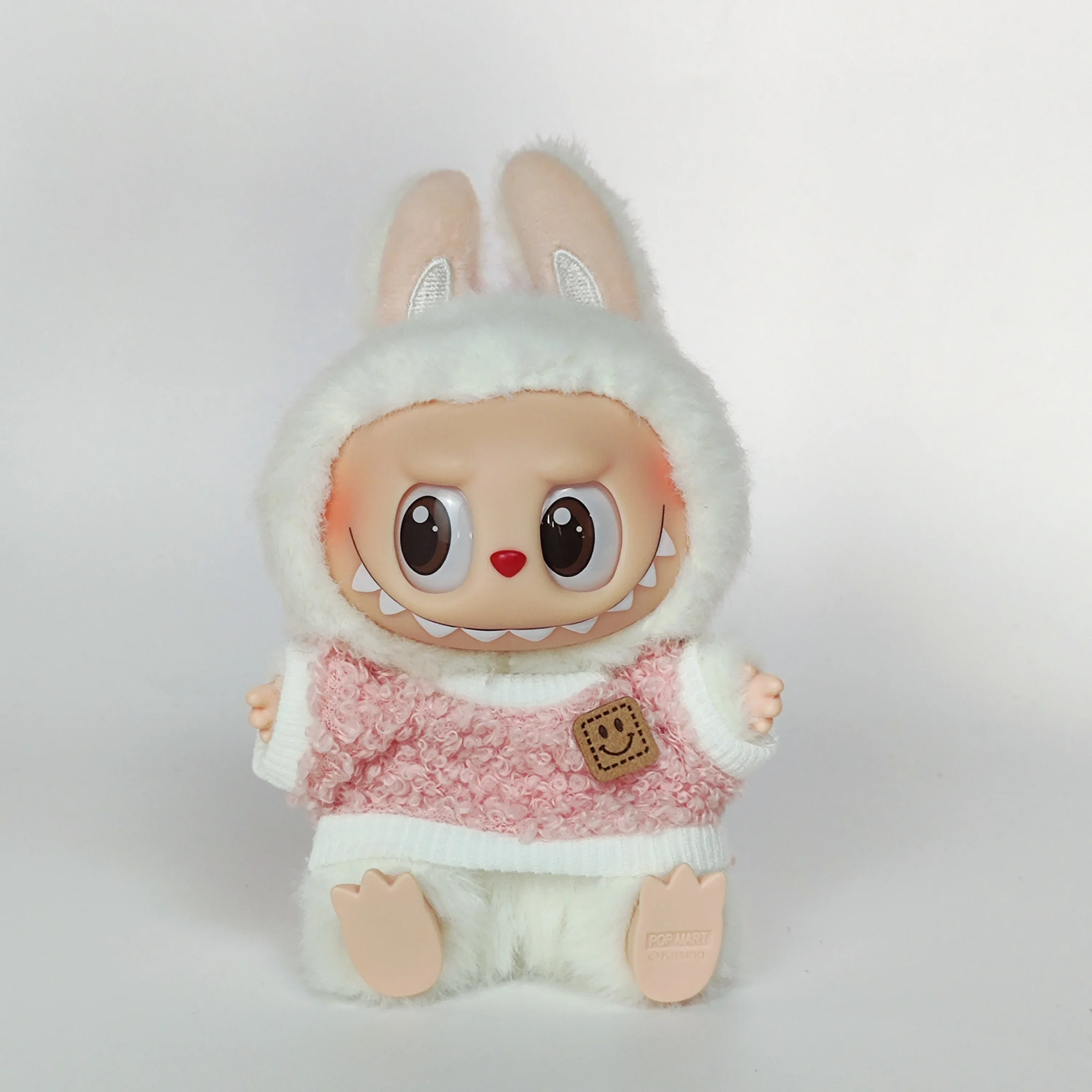 

Labubu doll use Vinyl Mystery Box Collection -for labubu Complete Plush Hat & Outfit Set with Hanging Charm Accessories