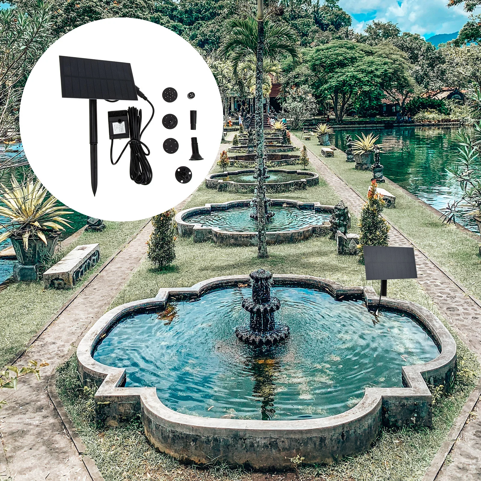 

1Set Solar Water Fountain Pump Garden Pond Outdoor Floating Fountain Solar Powered Sprinkler Outdoor Water Pump