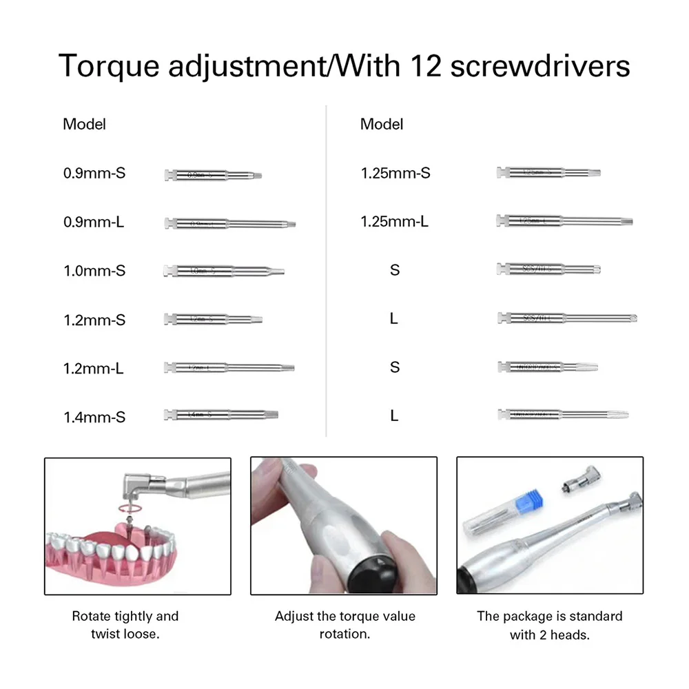 Końcówka stomatologiczna Azdent uniwersalny moment obrotowy implantów z napędami klucz głowica zatrzaskowa do śruby elementów protetycznych
