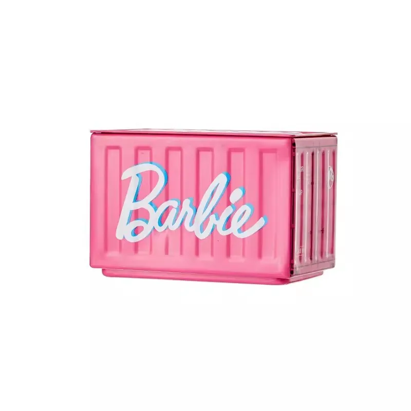 Miniso Barbie Anime Sunshine Shining Series Container Girl Cute Storage Makeup Box Items Desktop Sorting Box Gifts To Friends