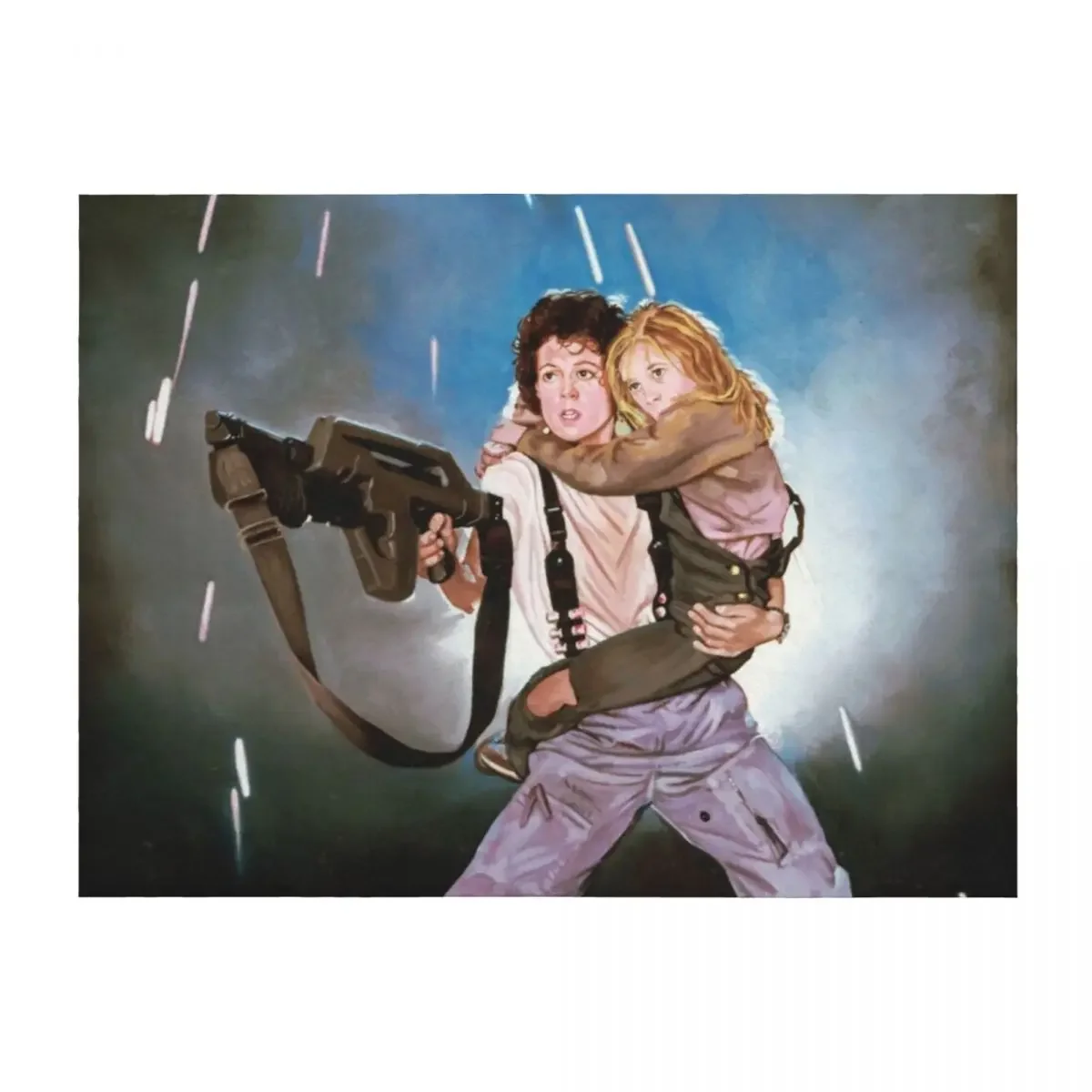 

Aliens Ripley and Newt Throw Blanket valentine gift ideas For Decorative Sofa Cute Plaid Flannels Blankets