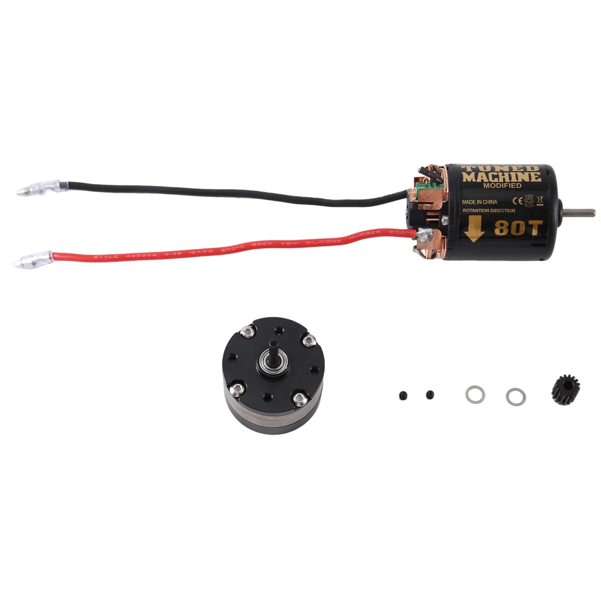 RCXAZ 540 Brushed Motor and 1: 4.2 Ratio Reducer Planetary Gearbox for 1/10 RC Crawler Car Axial SCX10 TRAXXAS TRX4, 80T