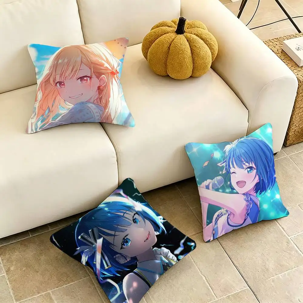 Project Game S-sekai PJSK Square Double-Sided printed Pillow Case Bedroom Bedside Pillow Sofa Cushion Cover Gift