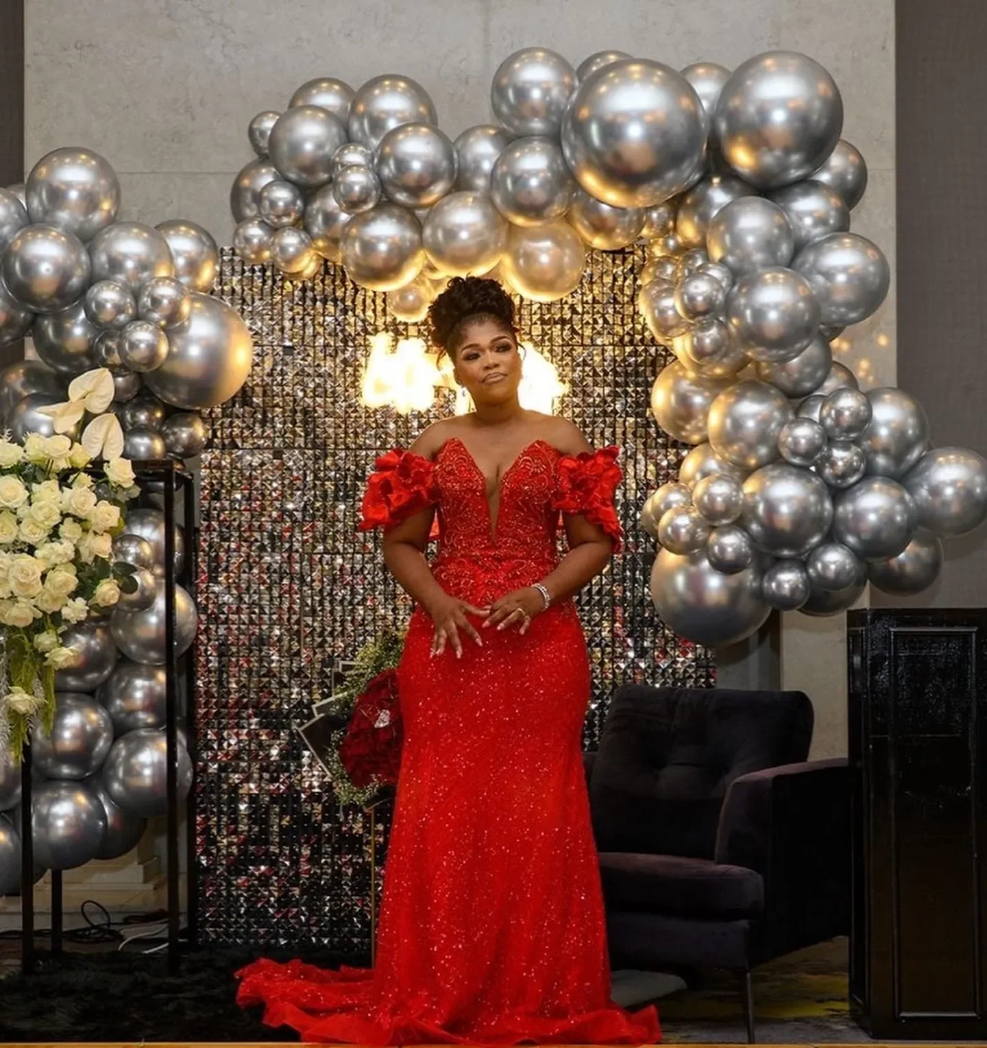 Vestidos de fiesta de talla grande de sirena roja, vestidos florales con lentejuelas, escote en forma de corazón, vestidos formales de noche para fiesta y compromiso, vestido personalizado