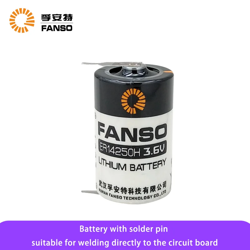 

FANSO ER14250H with Welding Foot Disposable Lithium Battery 3.6V Delta Programmer PLC Universal KTS LS14250 Instrument IoT