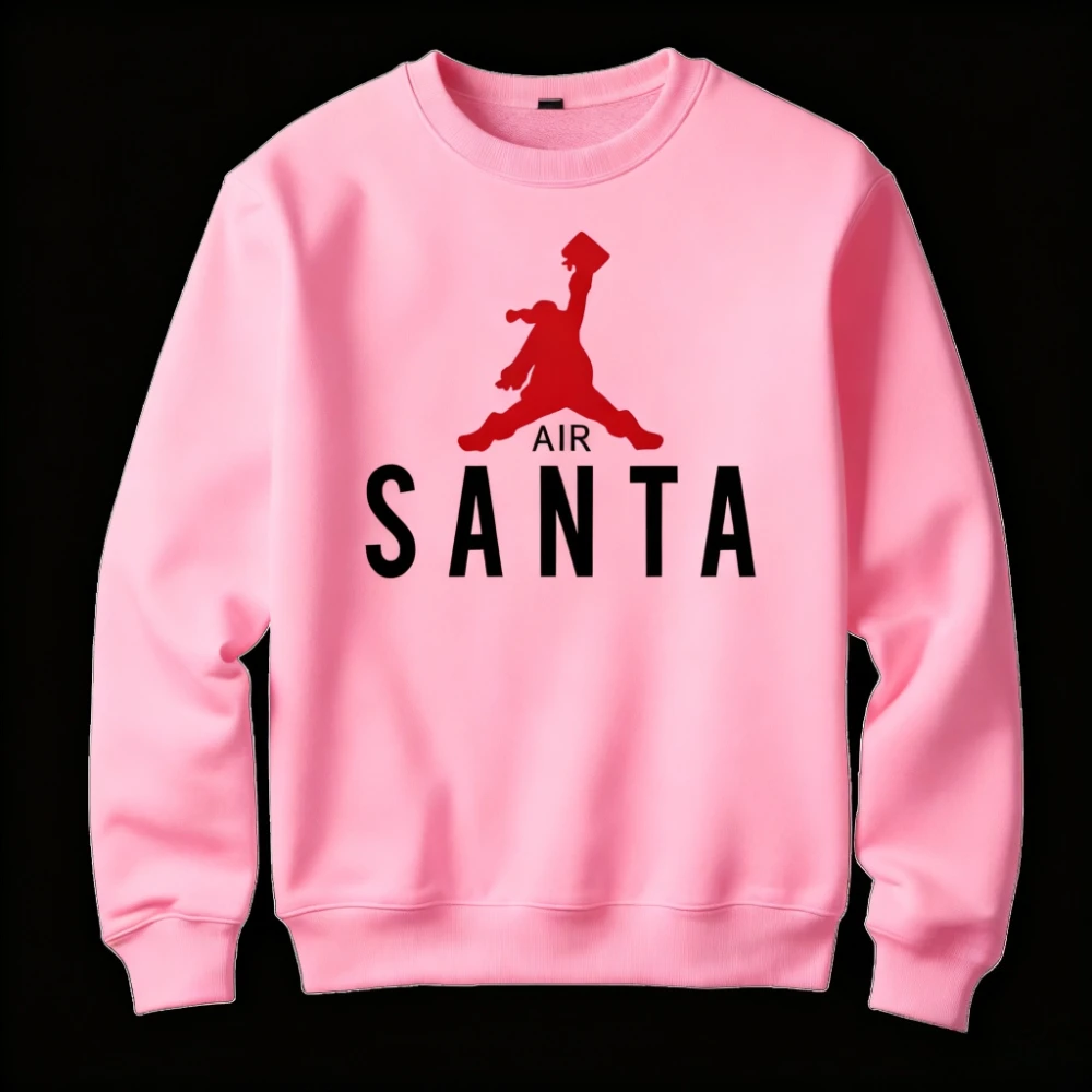 Air Santa Christmas Sweatshirt Funny Unisex Holiday Jumper Creative Design Unique Christmas Gift Clothing Trendy Style Pullover