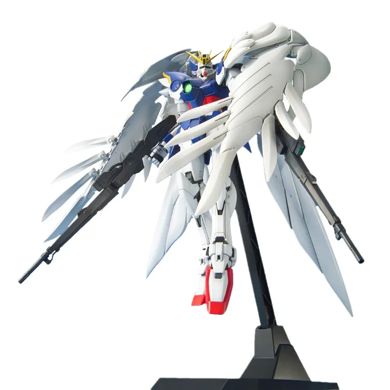 Bandai Original GUNDAM Anime modelo MG serie 1/100 WING GUNDAM ZERO figura de acción modelos de ensamblaje juguetes regalos para niños