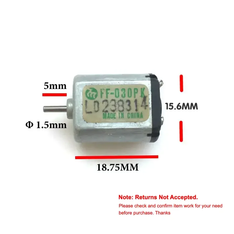 Used Mabuchi FF-030PK Motor DC 3V 6V Micro 030 DC Motor for Electronic Door Lock Car