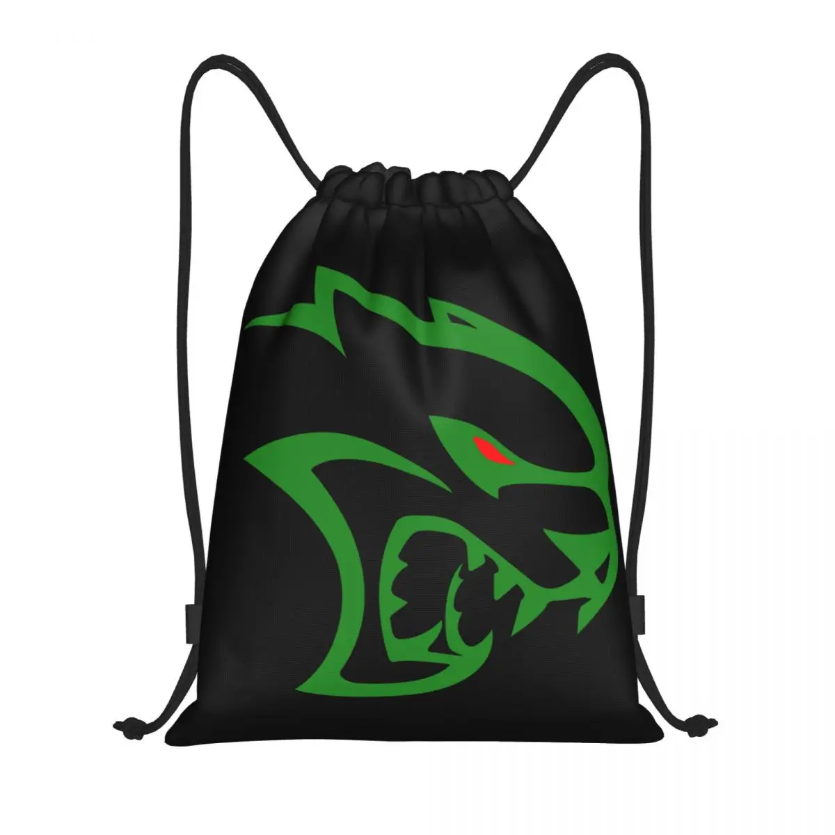 Hellcats Drawstring Bag para homens e mulheres, mochila esportiva portátil, mochilas de compras super-herói, verde