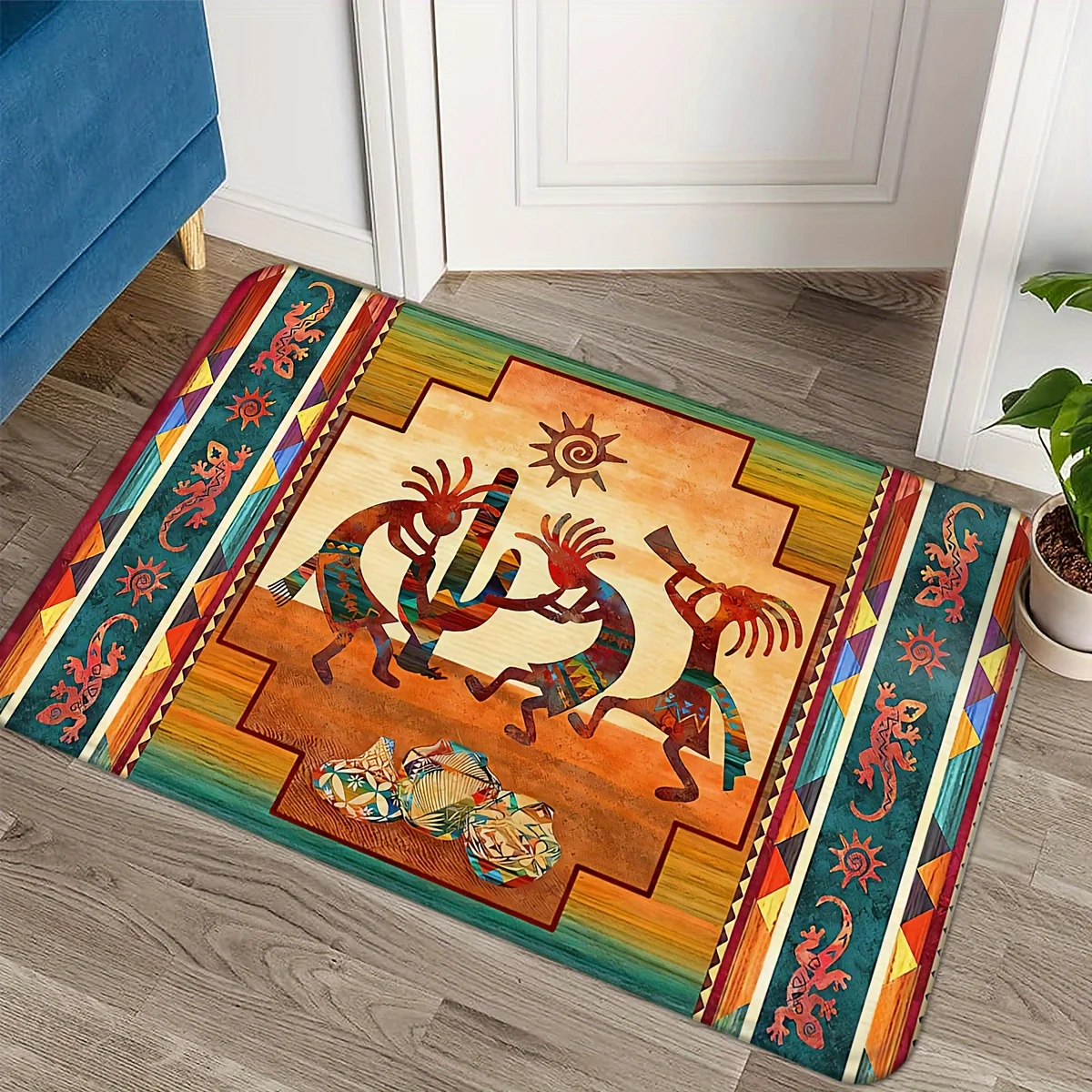 Aztec Navajo Southwest Welcome Entrance Doormat Decor Kitchen Corridor Balcony Rugs Bedroom Beside Foot Mat Bath Carpet