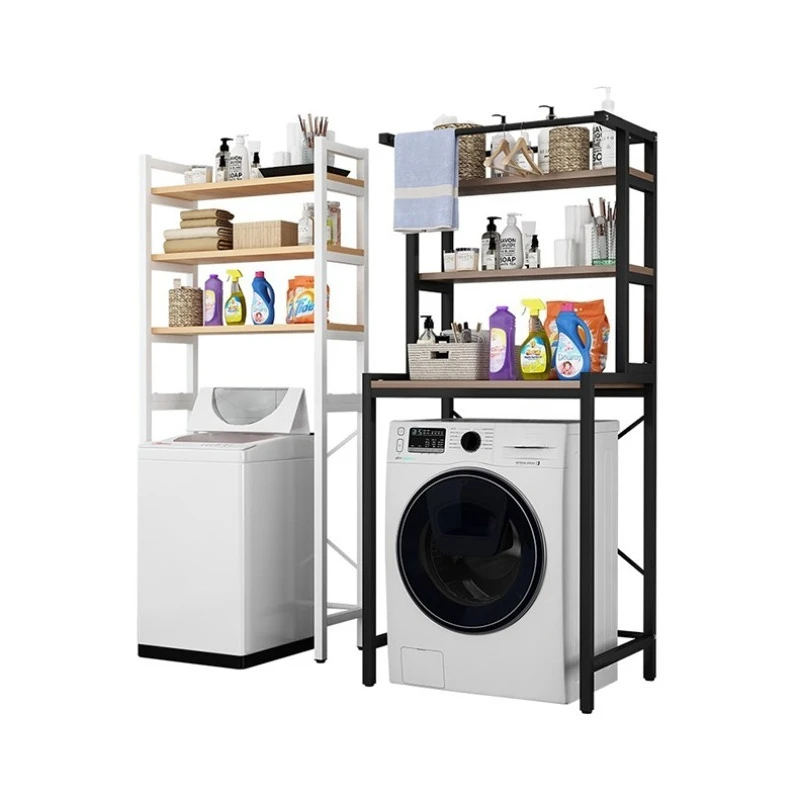 

Bathroom storage rack floor toilet rack washing machine storage rack towel plant shelf 3 layers metal shelf above washing