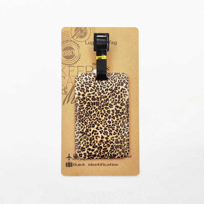 Gepäckanhänger mit Leopardenmuster, für Herren, Reisegepäckanhänger, Damen, Koffer, Ausweis, Adresshalter, Gepäck, Boarding, tragbar – Detail 8