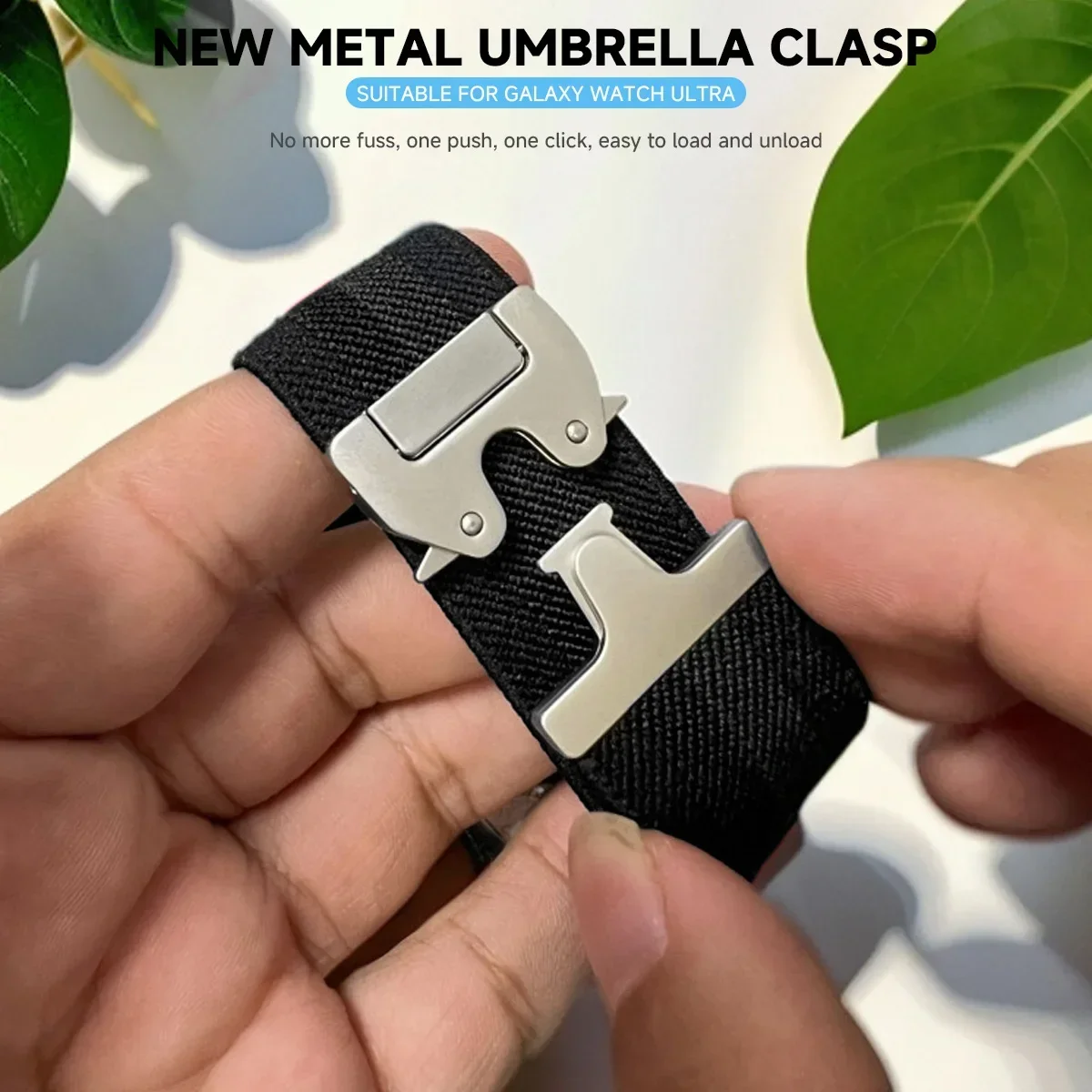 Nylon Sports Strap for Samsung Galaxy Watch 7 Ultra 47mm Adjustable Loop Bracelet for Galaxy Watch 7 Ultra Band Wristband Correa