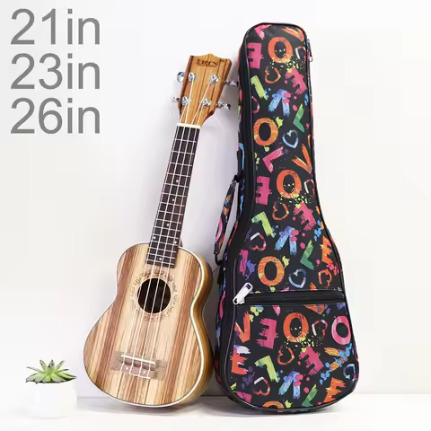 21 23 26 Inch Portable Ukulele Bag Soft Case 10mm Sponge Concert Gig Bag Ukelele Mini Guitar Waterproof Backpack Padded