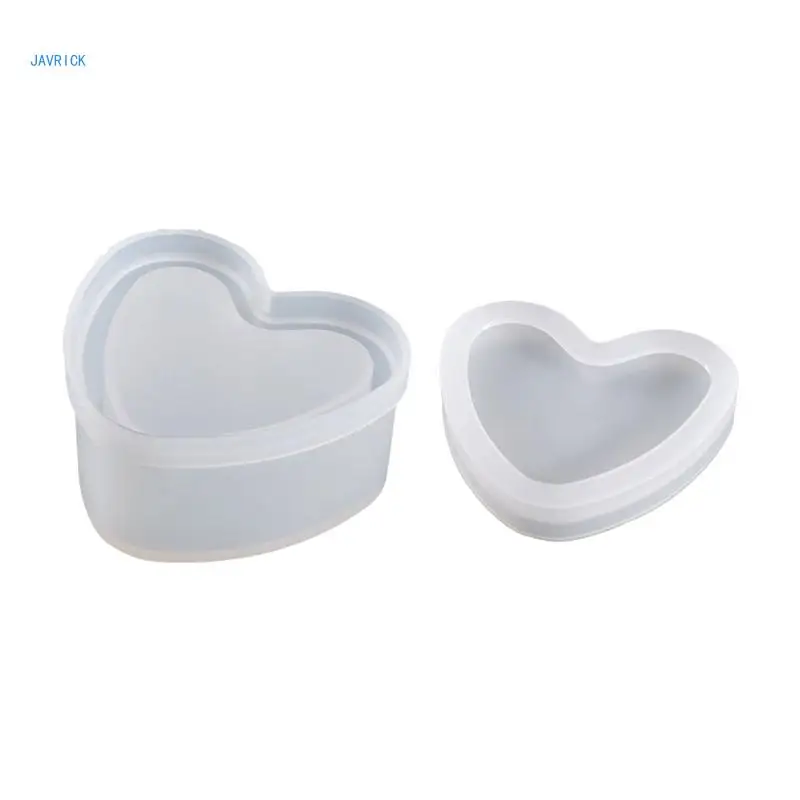 

3D коробка для хранения в форме сердца, силиконовая форма для хранения ювелирных изделий из эпоксидной смолы
