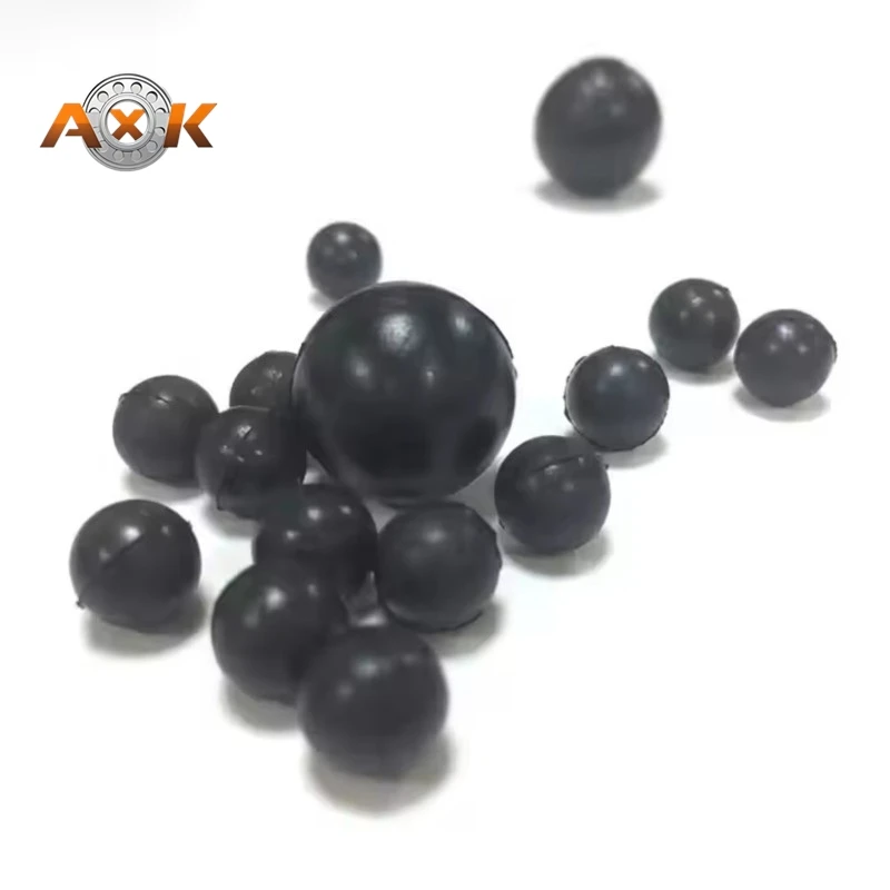 Black Solid Rubber Ball Diameter 2/2.5/3/3.5/4/4.5/5/5.5/6-25mm Round Sealing Rubber Ball Industrial DIY Parts