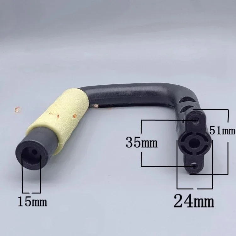 for Matt 405-7 Electric Chain Saw Side Handle Three-Hole Auxiliary Handle 16-Inch Handle Leather Sleeve Accessory