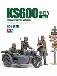 TAMIYA Assembled Soldier Kit 35384 Germany KS600 Motorcycle & Sidecar 1/35