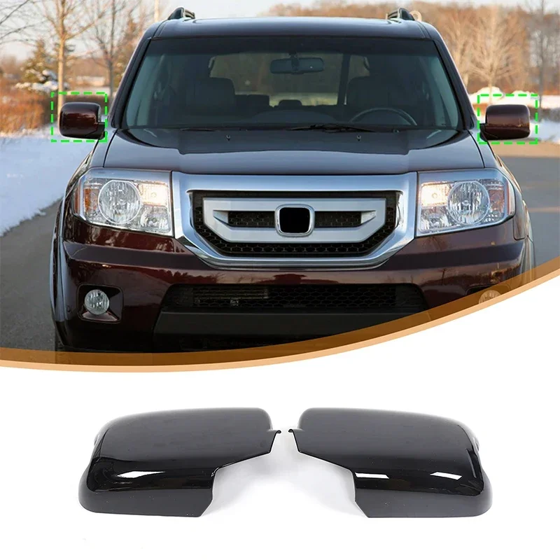 

For Honda Pilot 2009-2015 ABS Black Car Rearview Mirror Cover Trim Car Accessories