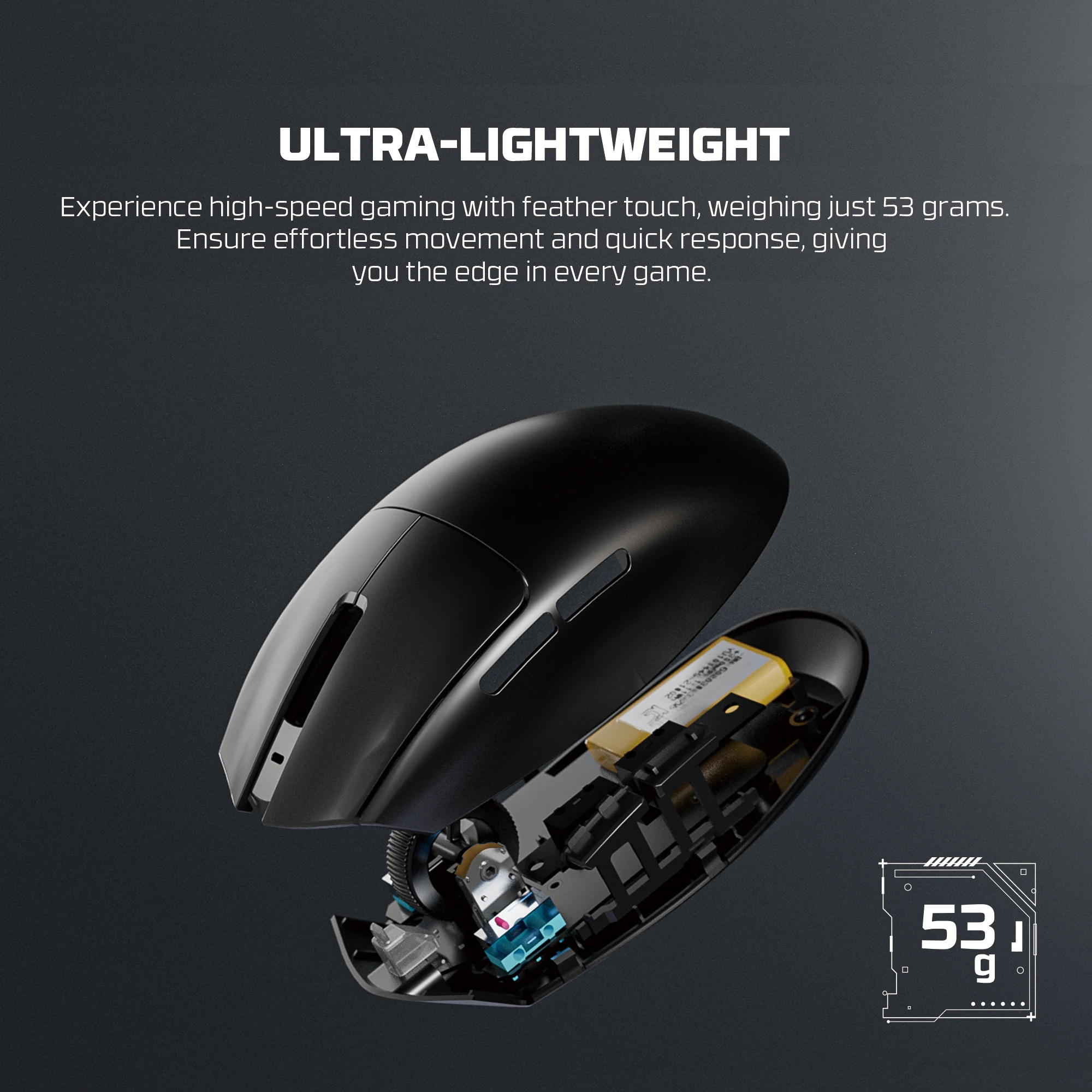 FANTECH Aria ll PRO XD7V2 Professionelle Gaming-Maus PIXAT3395 4K 8K 650IPS Tri-Mode Ultraleichte 2,4G kabellose Mäuse für PC Laptop