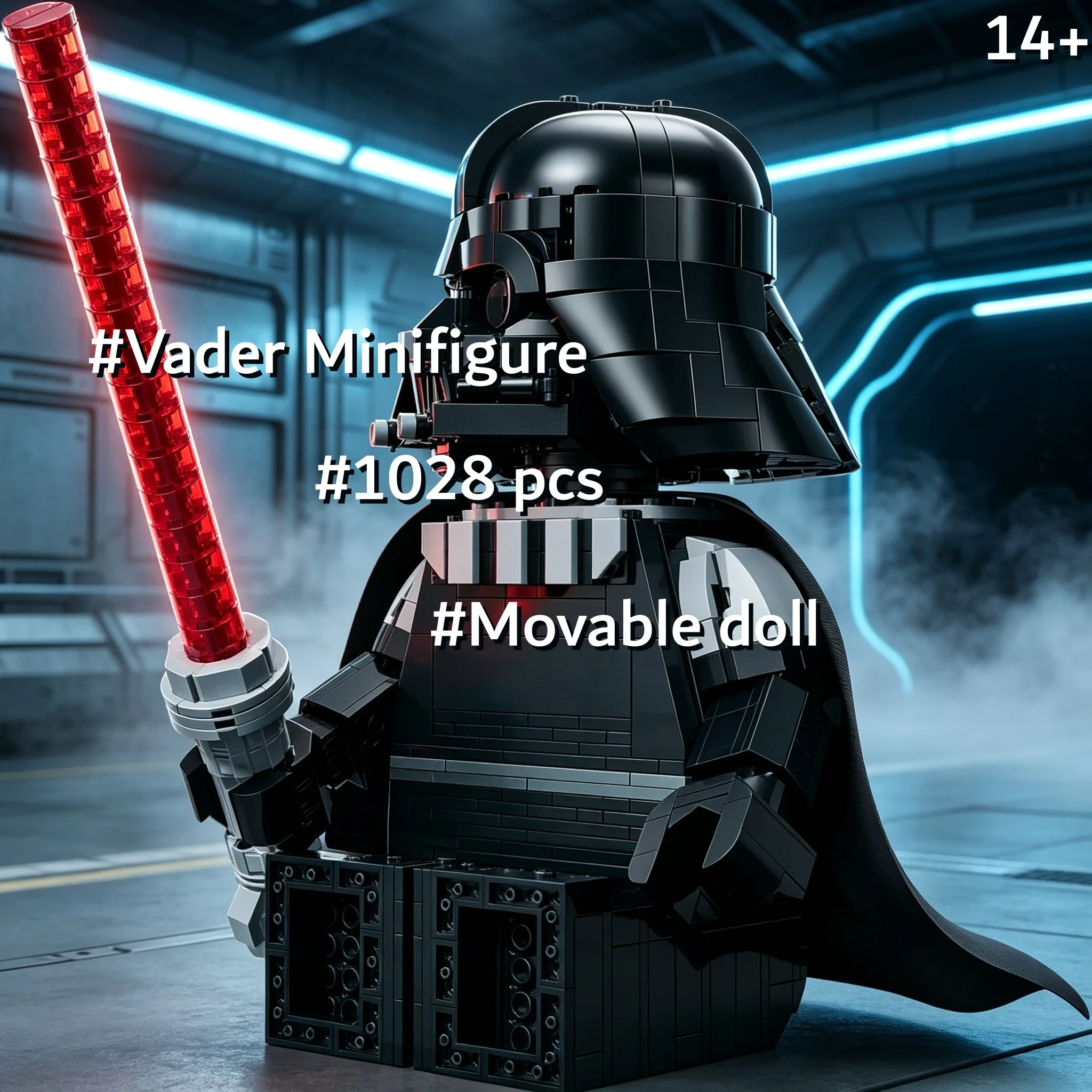 Home Decor 1028pcs Minifigure Darth Vader Black Movable Doll Building Block Model Assembly Toys Presents for Collectors