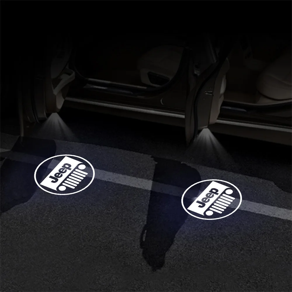 

Car HD Door Welcome Light Wireless Led Projector Lamps For Jeep Renegade Wrangler jk Compass Cherokee Patriot Liberty Renegade