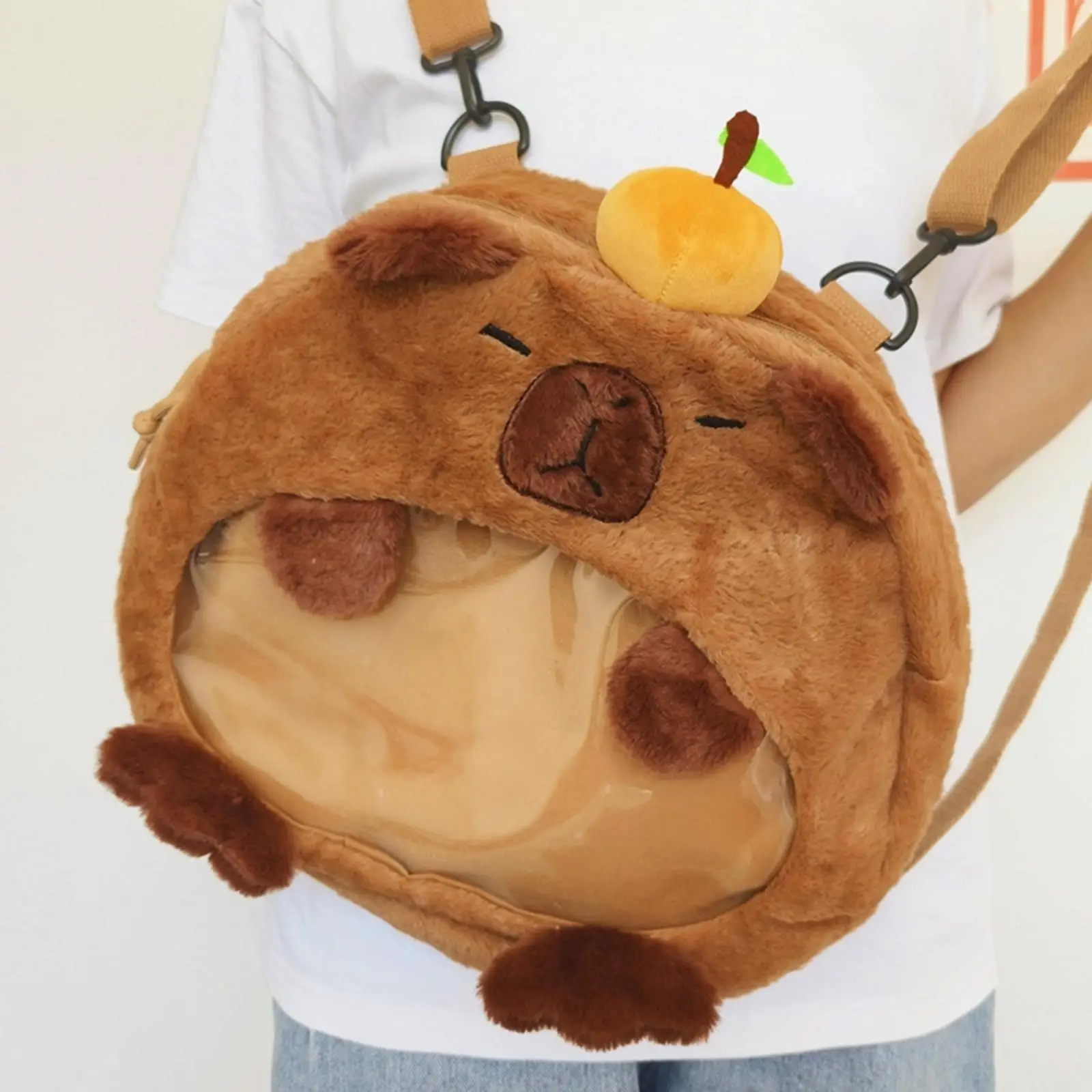 Capybara Backpack แฟชั่นกระเป๋าเป้สะพายหลังการ์ตูนน่ารักสําหรับการเดินทางช้อปปิ้งบนท้องถนน