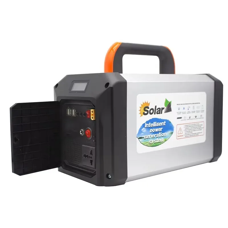 500W MPPT Solar Energy Storage Supply, 110V 220V Pure Sine Wave, Portable Backup Power for Outdoor Power Outage Rescue